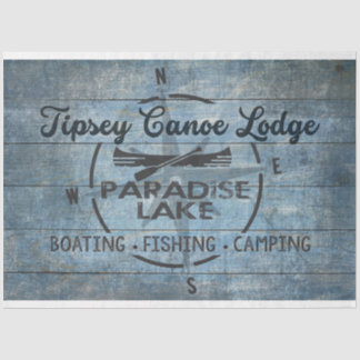 Papier Mousseline Tipsey Canoe Lodge Decoupage Tissus Paper