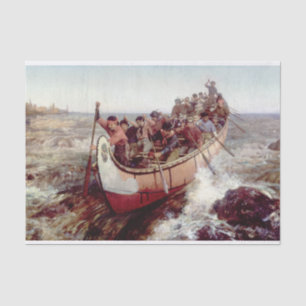 Papier Mousseline Tirer sur les rapides par Frances Anne Hopkins