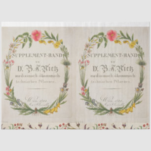 Papier Mousseline Tissu botanique de la couronne florale