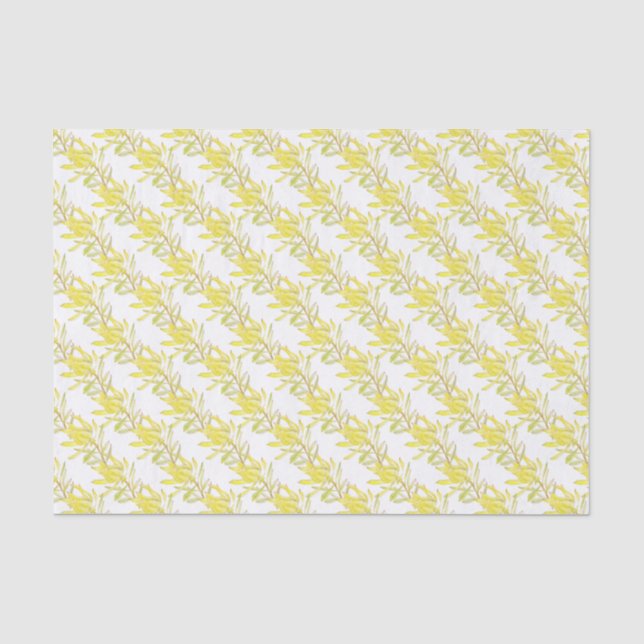 Papier Mousseline Tissu d'aquarelle de tulipe jaune (Recto)