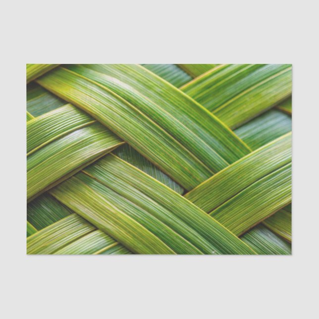 Papier Mousseline Tissu de bambou vert frais (Recto)