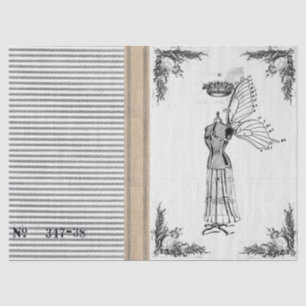 Papier Mousseline Tissu de coutil de fée de forme de robe de jute