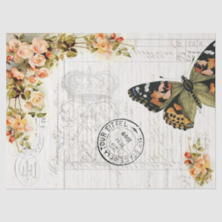 Papier Mousseline tissu de Decoupage d'éphémères de papillon