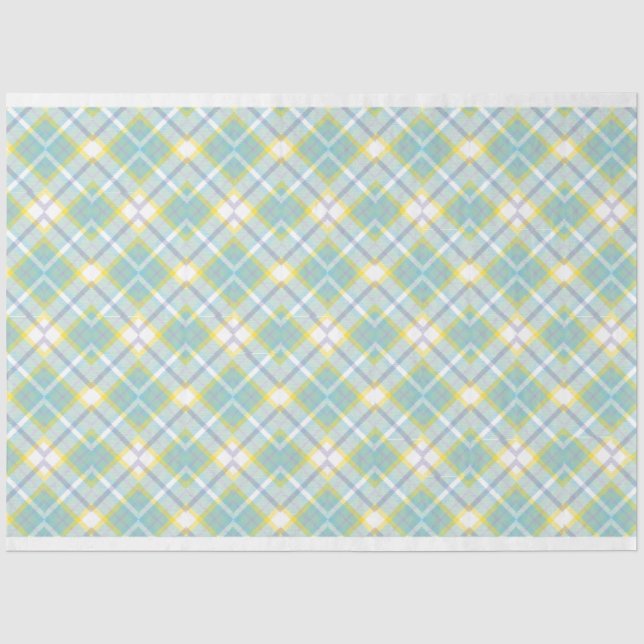 Papier Mousseline Tissu de découpage Pastel Plaid (Recto)
