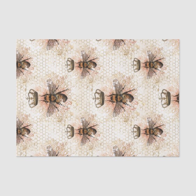 Papier Mousseline Tissu de la découpage de l'abeille royale (Recto)