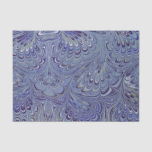 Papier Mousseline Tissu de marbre bleu de cadeau de paon de pierre