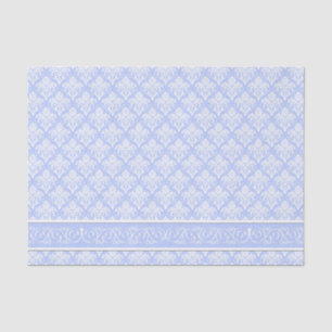 Papier Mousseline Tissu d'enrobage - Damas bleu de Wedgewood