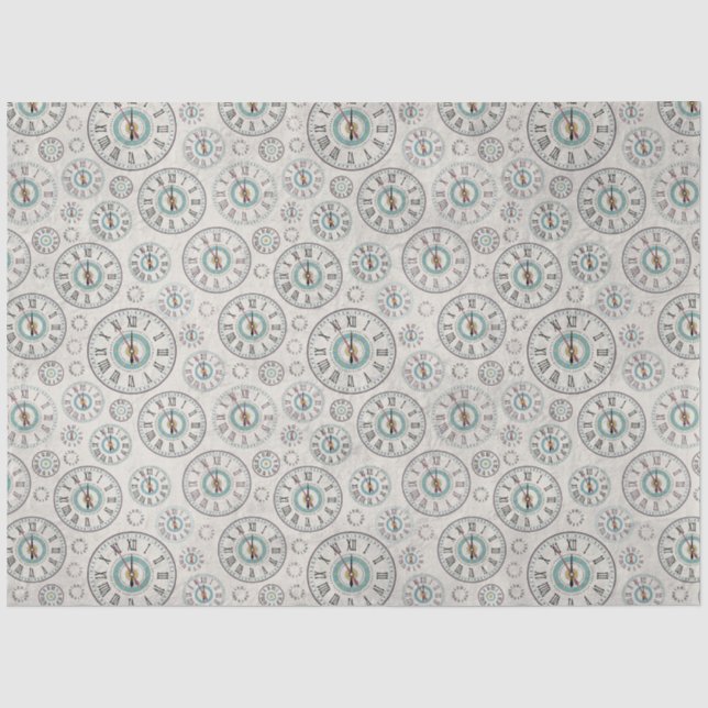 Papier Mousseline Tissu d'horloge (Recto)