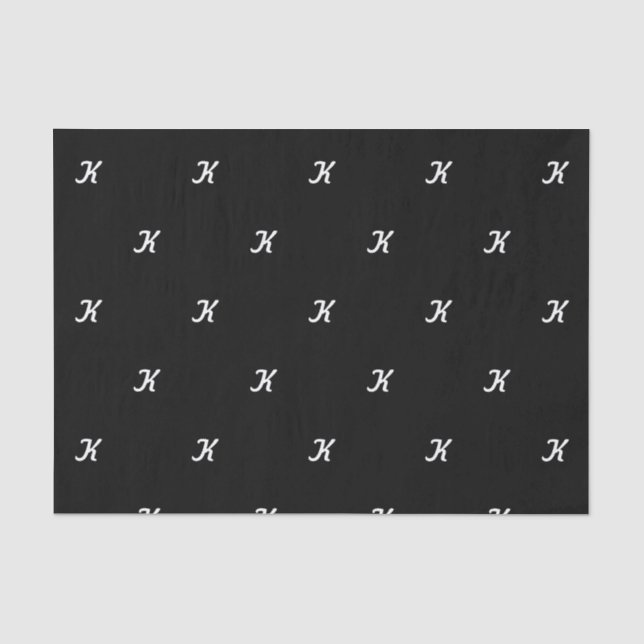 Papier Mousseline Tissu initial (noir et blanc) (Recto)