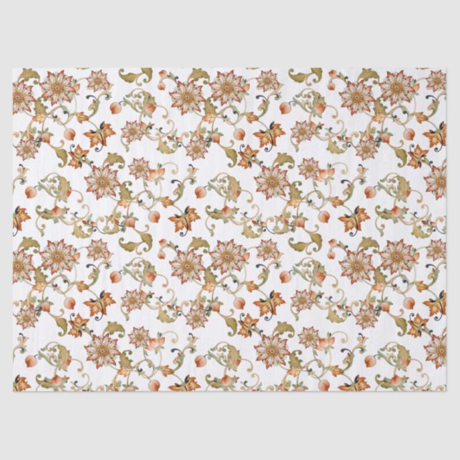 Papier Mousseline Tissu Jacobean de conception de papier peint de (Recto)