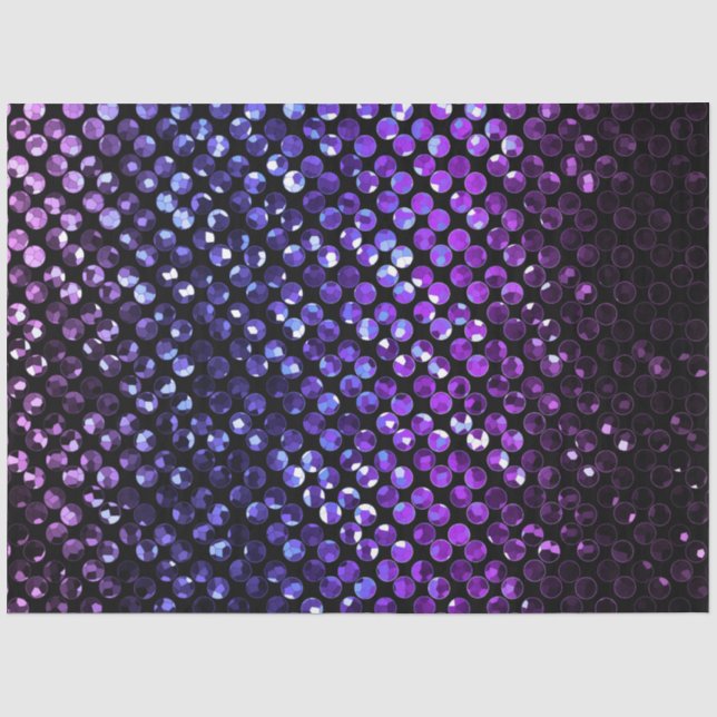 Papier Mousseline Tissu Papier à cristaux violets (Recto)