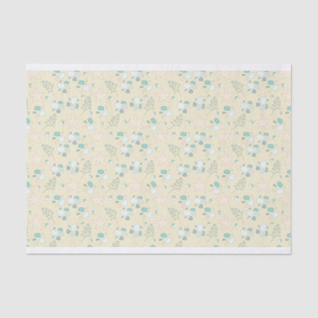 Papier Mousseline Tissu Papier verre de mer (Recto)