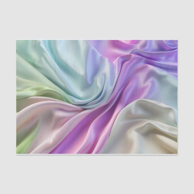 Papier Mousseline Tissu satiné soyeux en couleurs dégradantes (Recto)