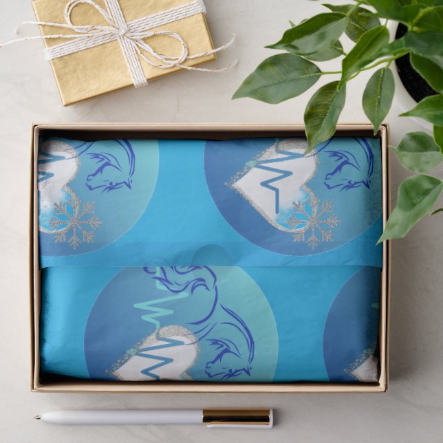 Papier Mousseline Tissue Paper Winter Logo (Cadeau)