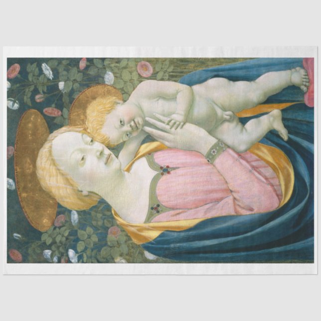 PAPIER MOUSSELINE TISSUE PAPIER : MADONNA & ENFANT : VENEZIANO : 146 (Recto)