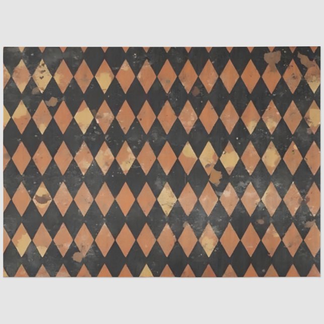 Papier Mousseline Tissus de l'arlequin d'automne pour le découpage (Recto)