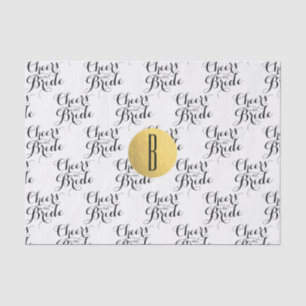 Papier Mousseline Toast à la mariée personnalisé avec monogramme pou
