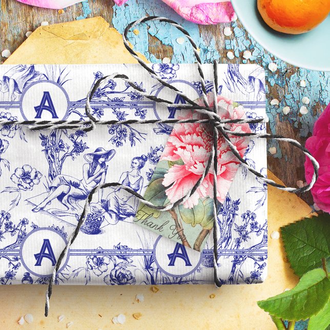 Papier Mousseline Toile bleue et blanche (Créateur téléchargé)