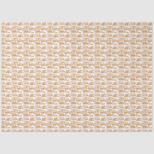 Papier Mousseline Toile d'or WHEATEN Terrier (Recto)