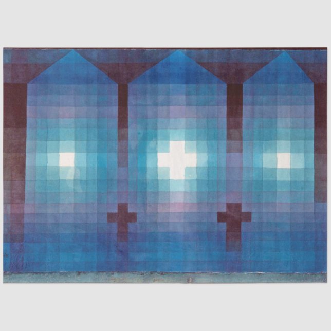 Papier Mousseline Tombeau en trois, Klee (Recto)