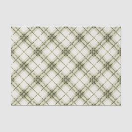 PAPIER MOUSSELINE TONS DE MOTIFS VERTS ET BLANCS PLAID