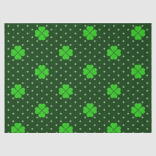 PAPIER MOUSSELINE TONS DE SHAMROCKS CELTIQUES IRLANDAIS VERTS CLAIRS