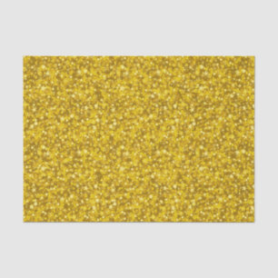 Papier Mousseline Tons d'or Faux Parties scintillant et Motif d'étin