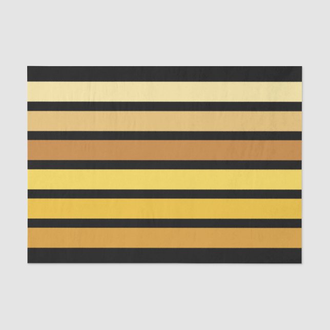 Papier Mousseline Tons Jaune Doré Sur Noir (Recto)