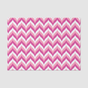 Papier Mousseline Tons Rose Et Blanc Zigzag Chevron Motif