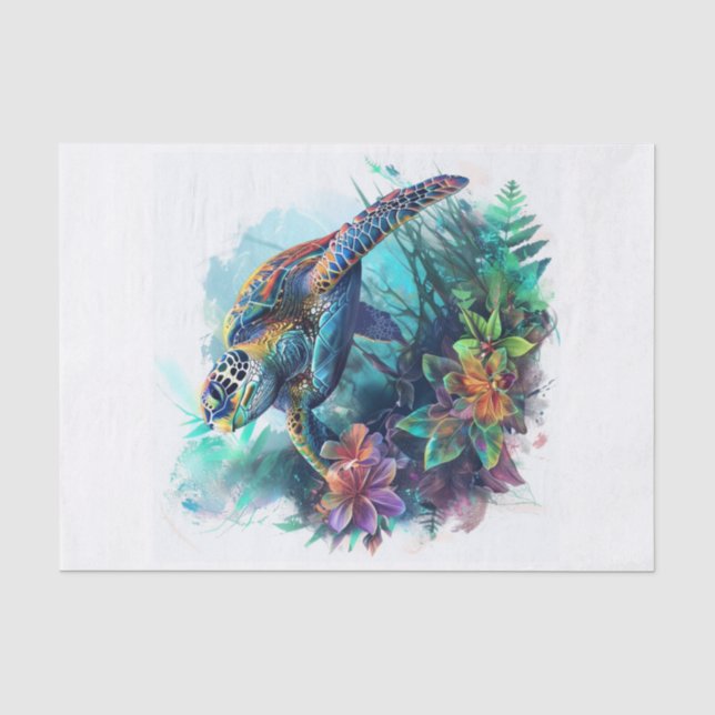 Papier Mousseline Tortue de mer1 (Recto)