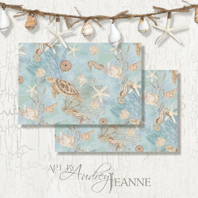 Papier Mousseline Tortue de mer côtière Starfish (Créateur téléchargé)