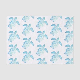 Papier Mousseline Tortue marine dans les pastels