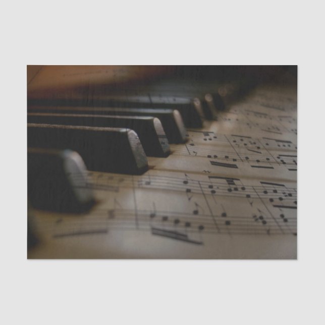 Papier Mousseline Touches de piano de musique antique (Recto)