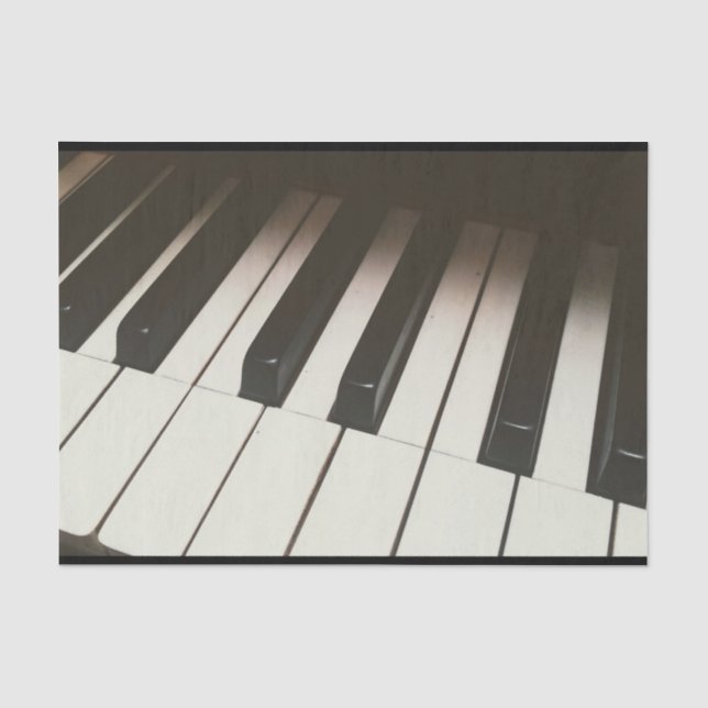 Papier Mousseline Touches de piano - Photographie noir et blanc élég (Recto)