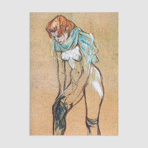 Papier Mousseline Toulouse-Lautrec - Femme relevant ses bas