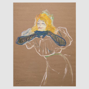 Papier Mousseline Toulouse-Lautrec - Yvette Guilbert chantant
