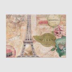 Papier Mousseline Tour française Effiel Retro