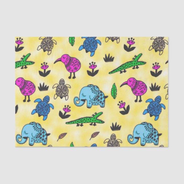 Papier Mousseline Tourbillon animal (Recto)