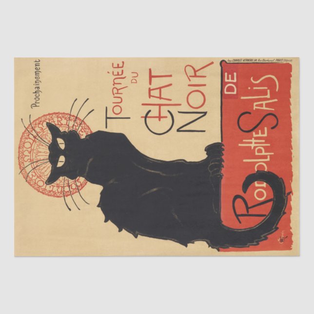 Papier Mousseline Tournée du Conversation Noir (1896) de Théophile A (Recto)