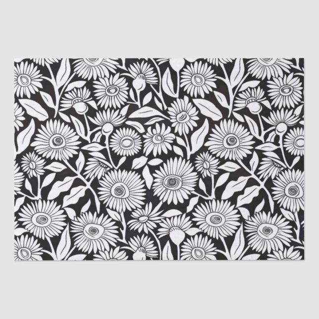 Papier Mousseline Tournesol minimal noir noir noir (Recto)