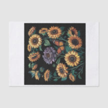 Tournesol pourpre, Dramatique Découpage Florale