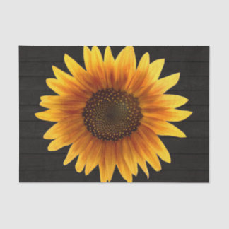Papier Mousseline Tournesol rustique d'automne