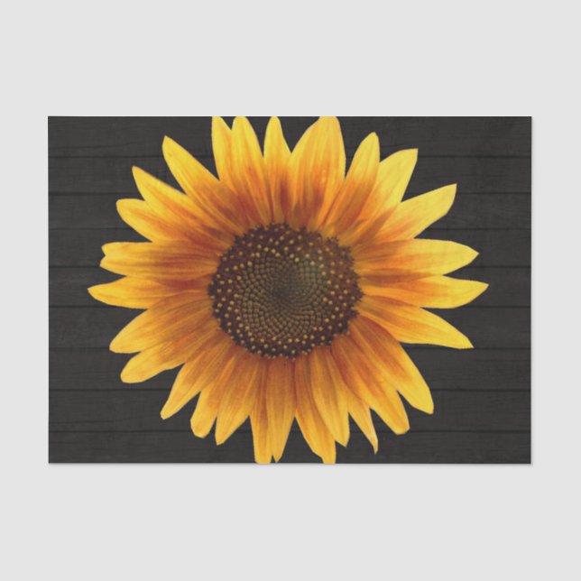 Papier Mousseline Tournesol rustique d'automne (Recto)