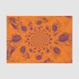 Papier Mousseline Tournesols Abstrait Orange Colonnes d'automne Déco
