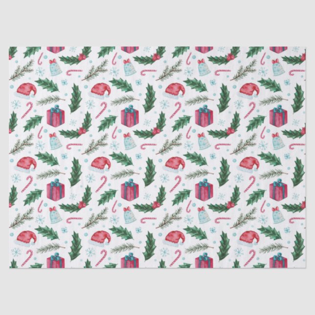 Papier Mousseline tout papier de tissu de noël (Recto)