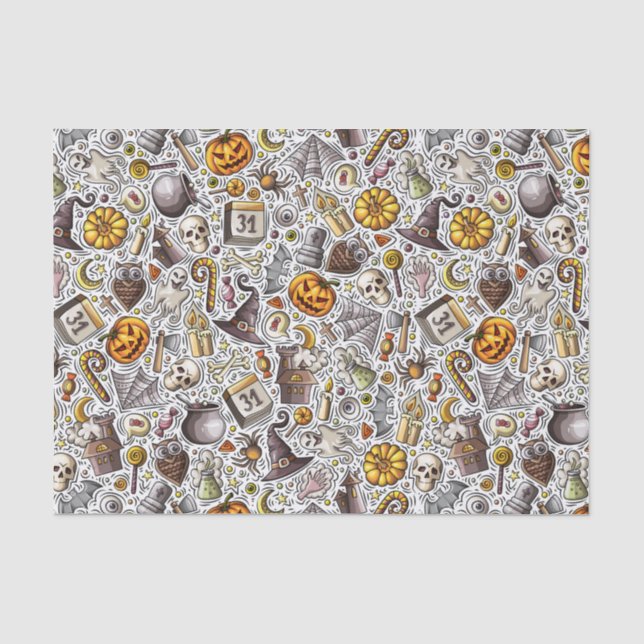 Papier Mousseline Toutes les choses Halloween (Recto)