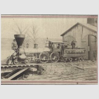 Papier Mousseline train à vapeur au dépôt