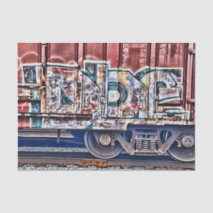 Papier Mousseline Train de graffiti grunge art de rue urbain