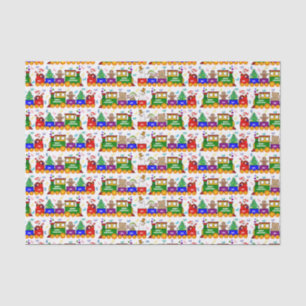 Papier Mousseline Train de jouet de Noël et dragées à la gelée de