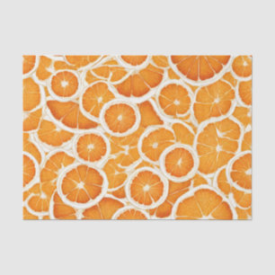 Papier Mousseline Tranches de fruits orange